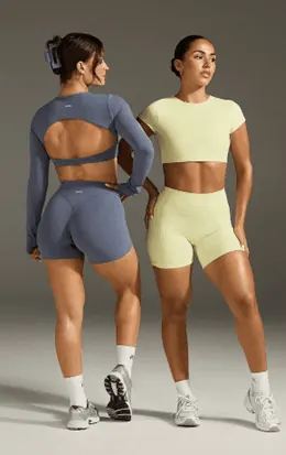 Women’s activewear sets in muted colours