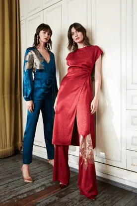 Editorial eveningwear in jewel tones